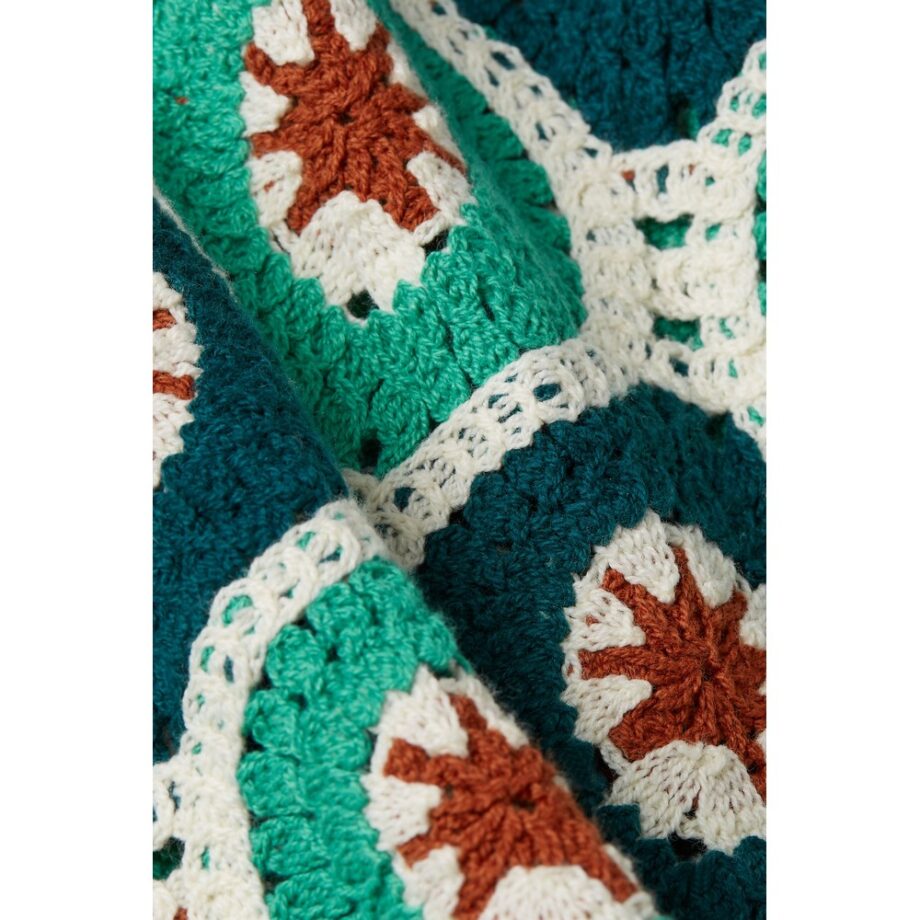 King Louie 08971 Janis Top Fray Crochet Dragonfly Green