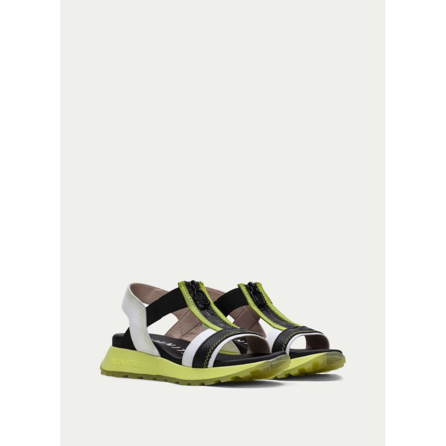 Hispanitas CHV243308 Plateau Sandale white kiwi black