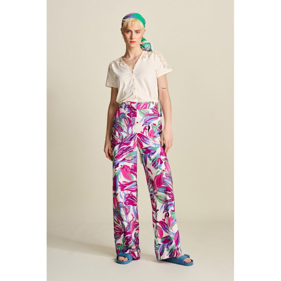Pom Amsterdam SP7817 Hose PANTS Wide Leg Fiore di Zucca