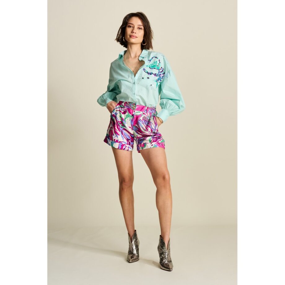 Pom Amsterdam SP7822 kurze Hose SHORTS Fiore di Zucca