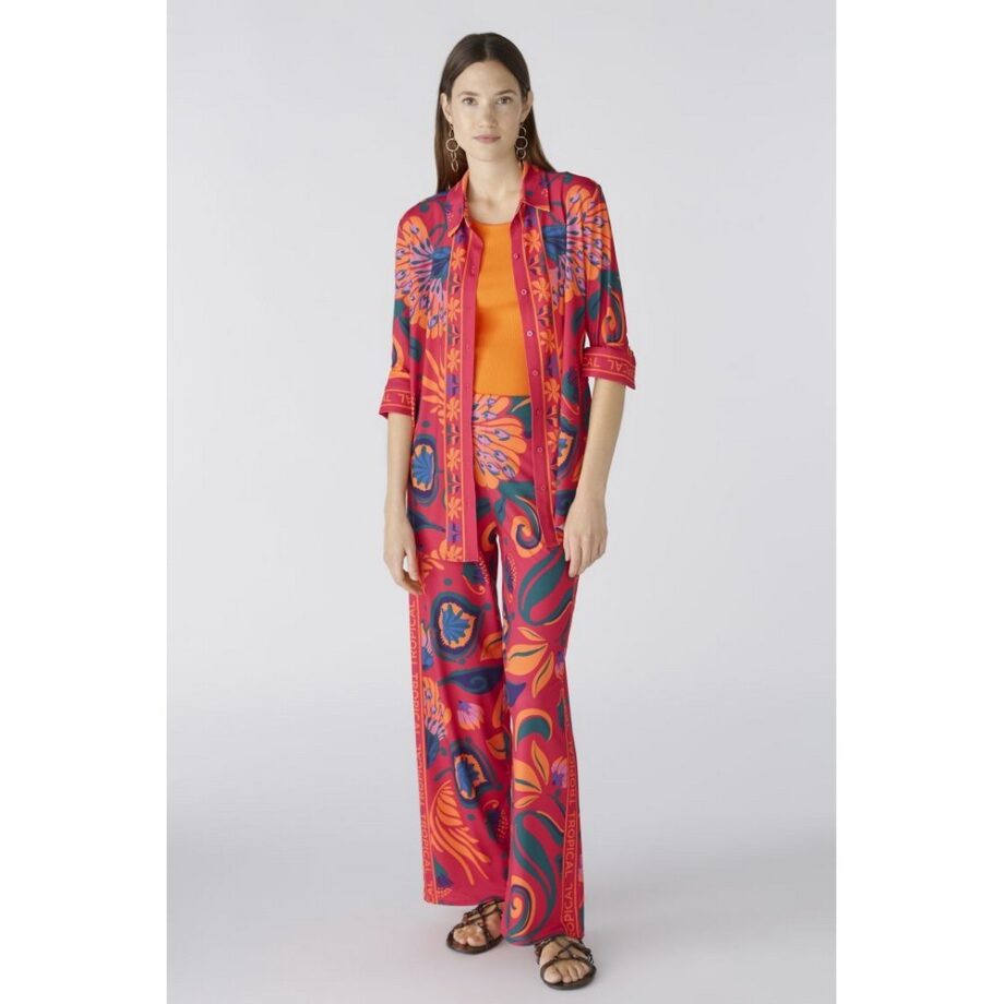 Oui 87358 MARLENEHOSE SILKY TOUCH QUALITÄT multi