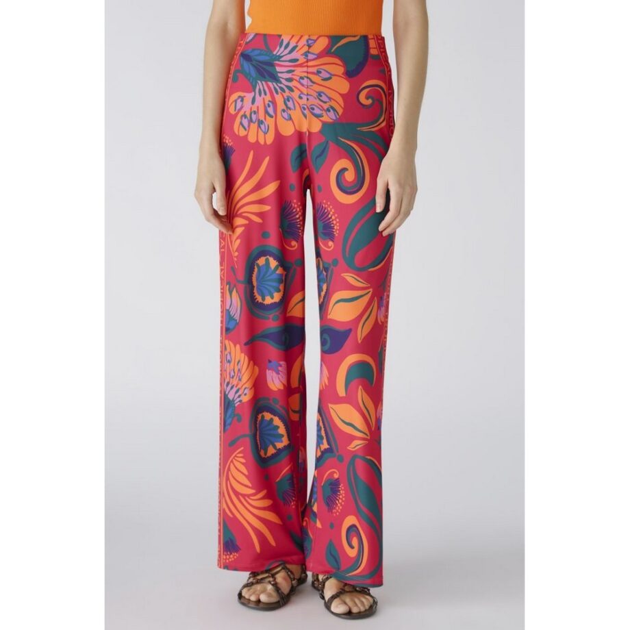 Oui 87358 MARLENEHOSE SILKY TOUCH QUALITÄT multi