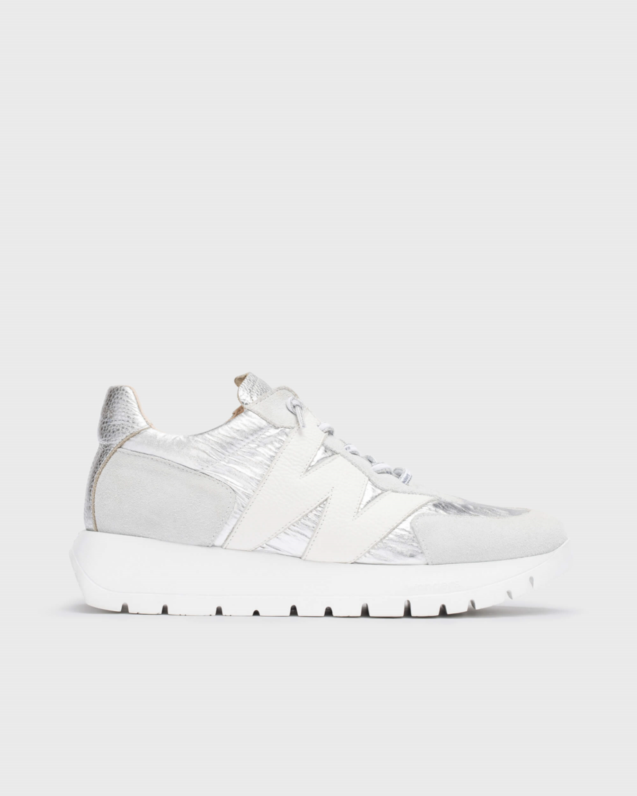 Wonders A-2464 Plateau Sneaker silber
