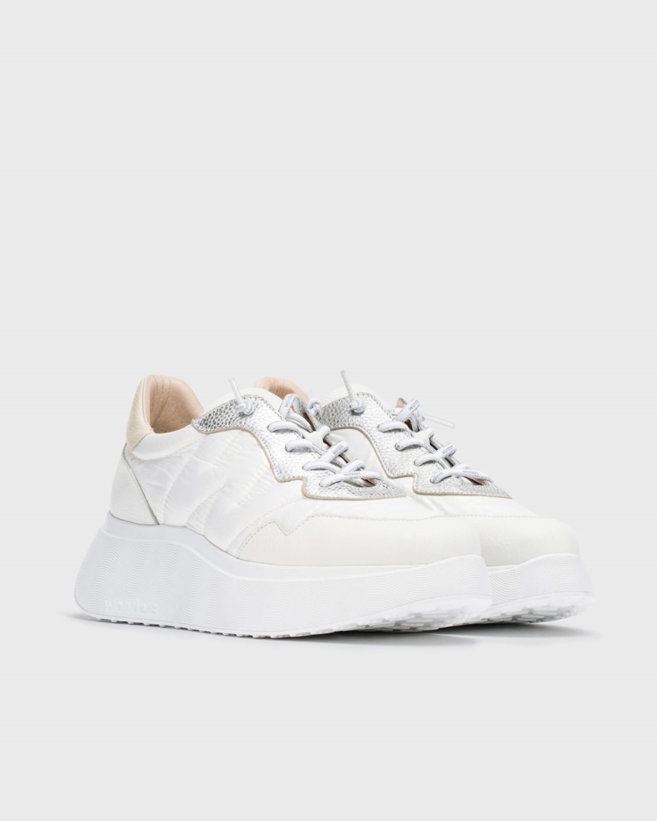 Wonders A-3602 Plateau Sneaker beige white