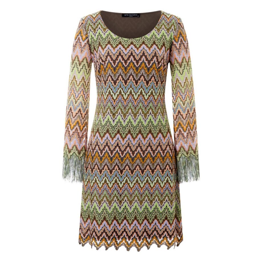 Ana Alcazar 140622 Kleid Sommerstrickkleid POSETA ohne Fransen multi