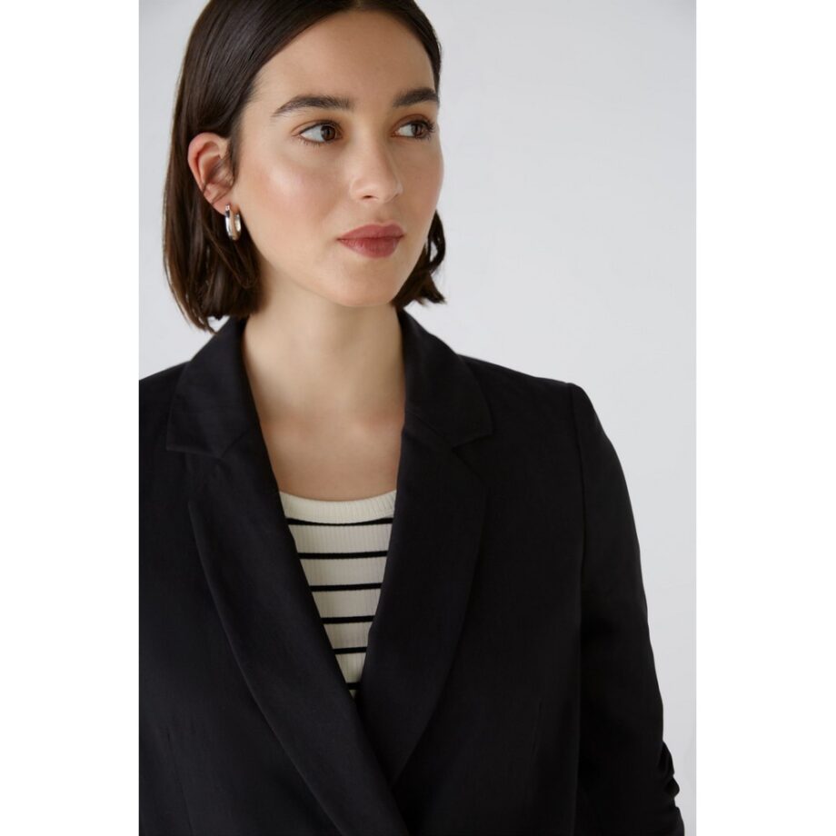 Oui 87416 Blazer aus Lyocell schwarz black
