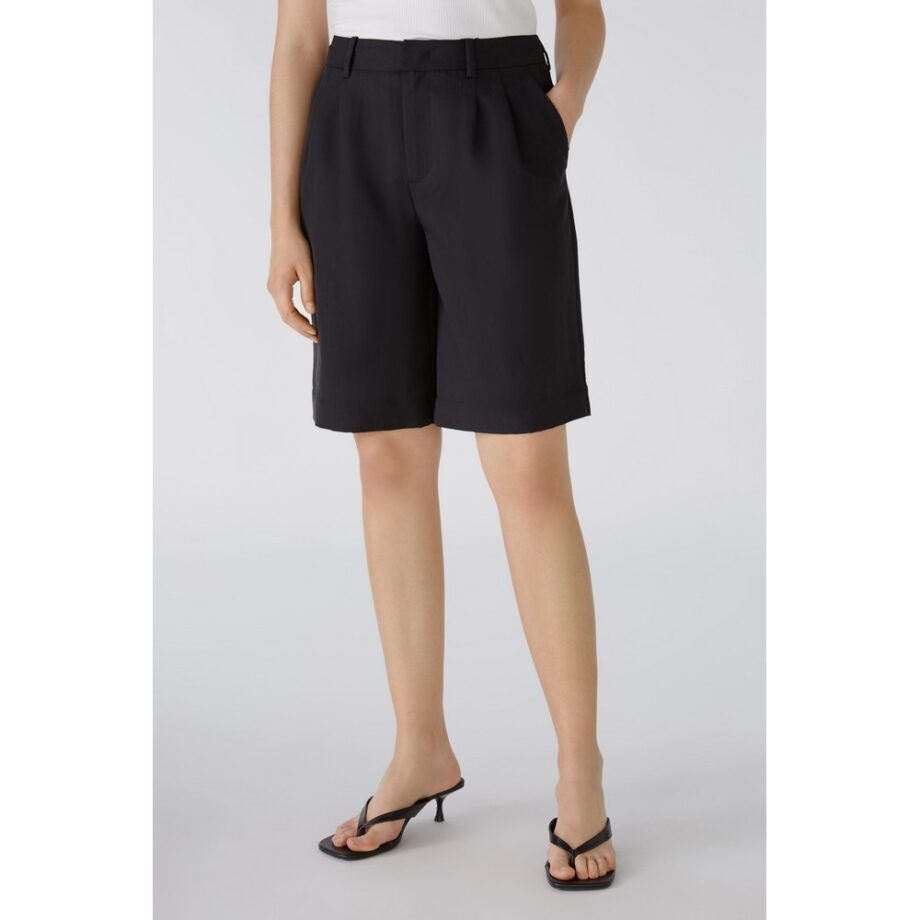 Oui 88223 Hose Bermuda aus Lyocell schwarz black