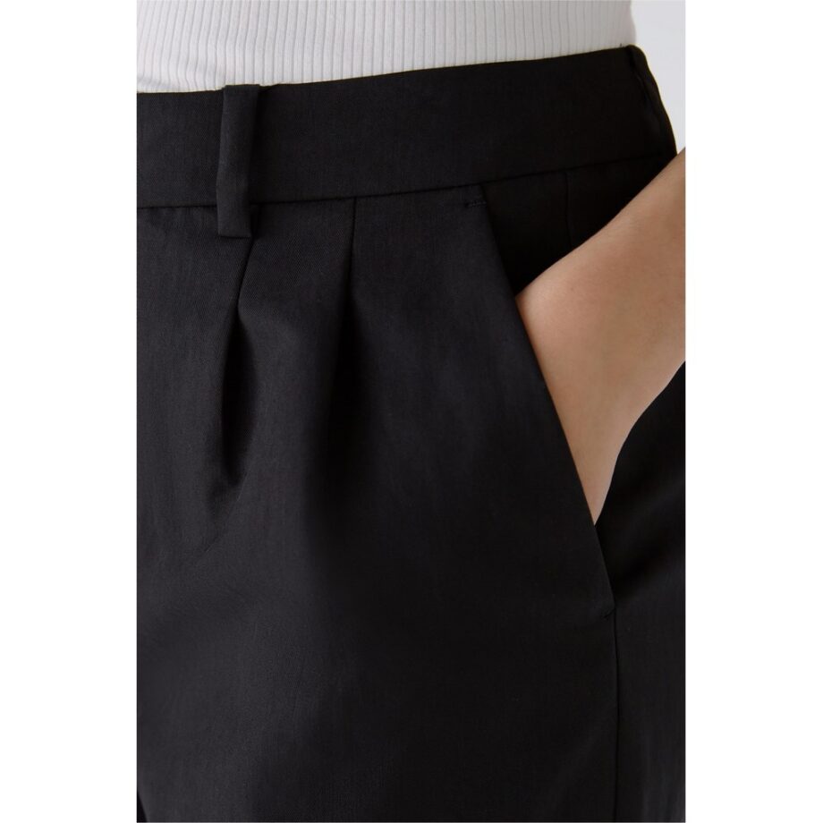 Oui 88223 Hose Bermuda aus Lyocell schwarz black