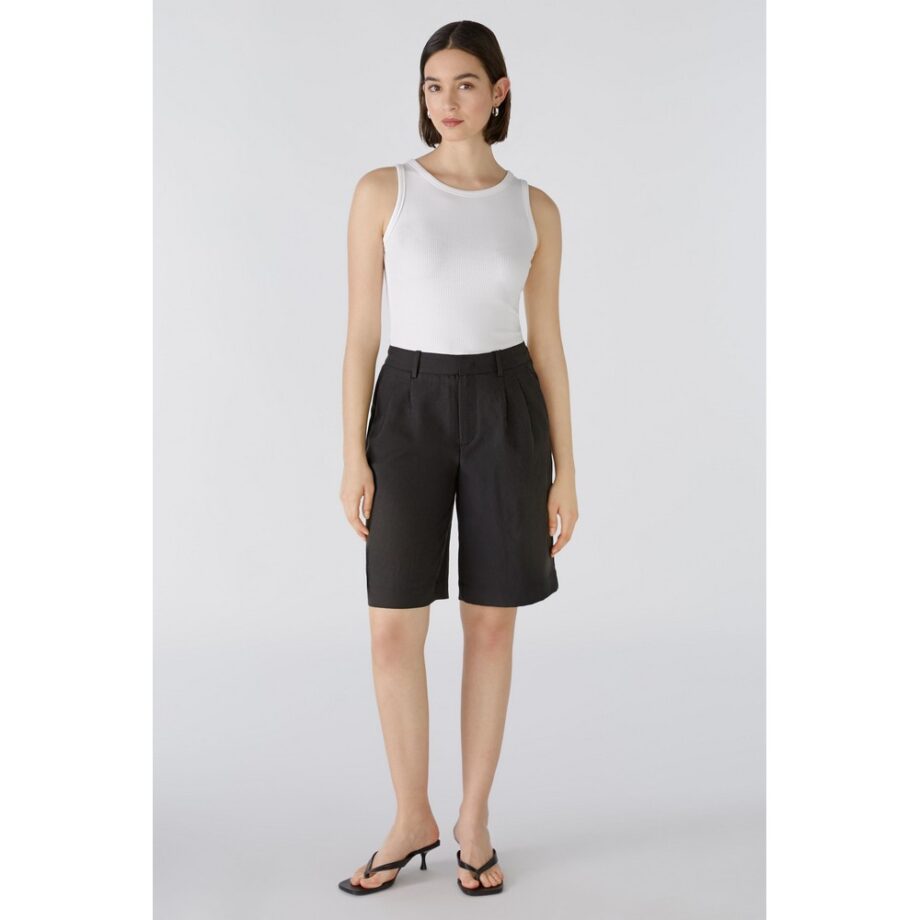 Oui 88223 Hose Bermuda aus Lyocell schwarz black