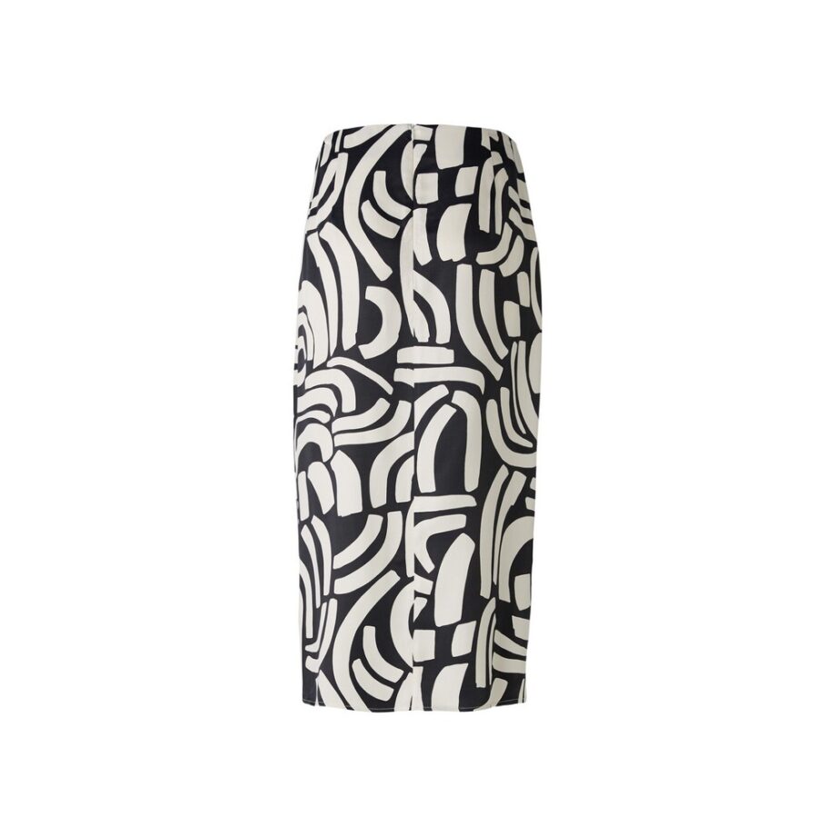 Oui 88412 Rock Wickelrock schwarz black offwhite