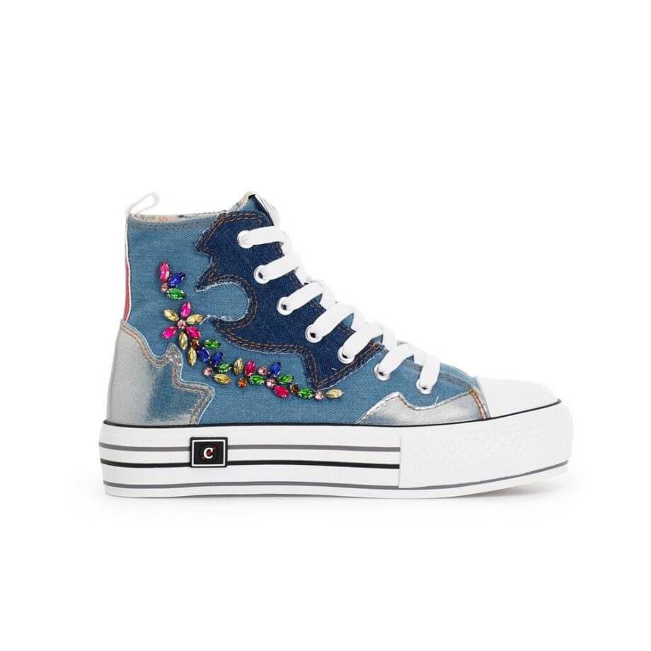 CAFèNOIR DM9127 High Sneaker jeans metallic