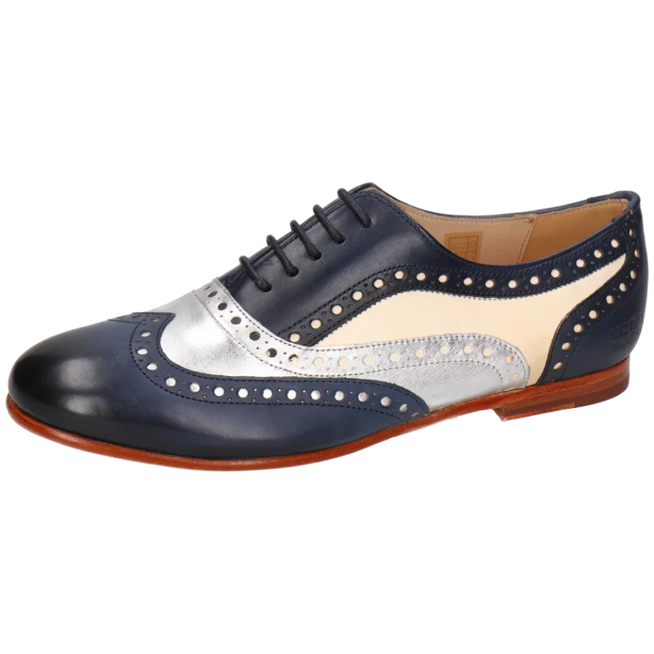 Melvin & Hamilton Schnürer Schnürschuhe OXFORD Shoes SONIA 1 blau silber