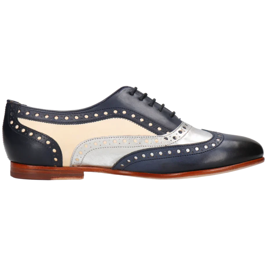 Melvin & Hamilton Schnürer Schnürschuhe OXFORD Shoes SONIA 1 blau silber
