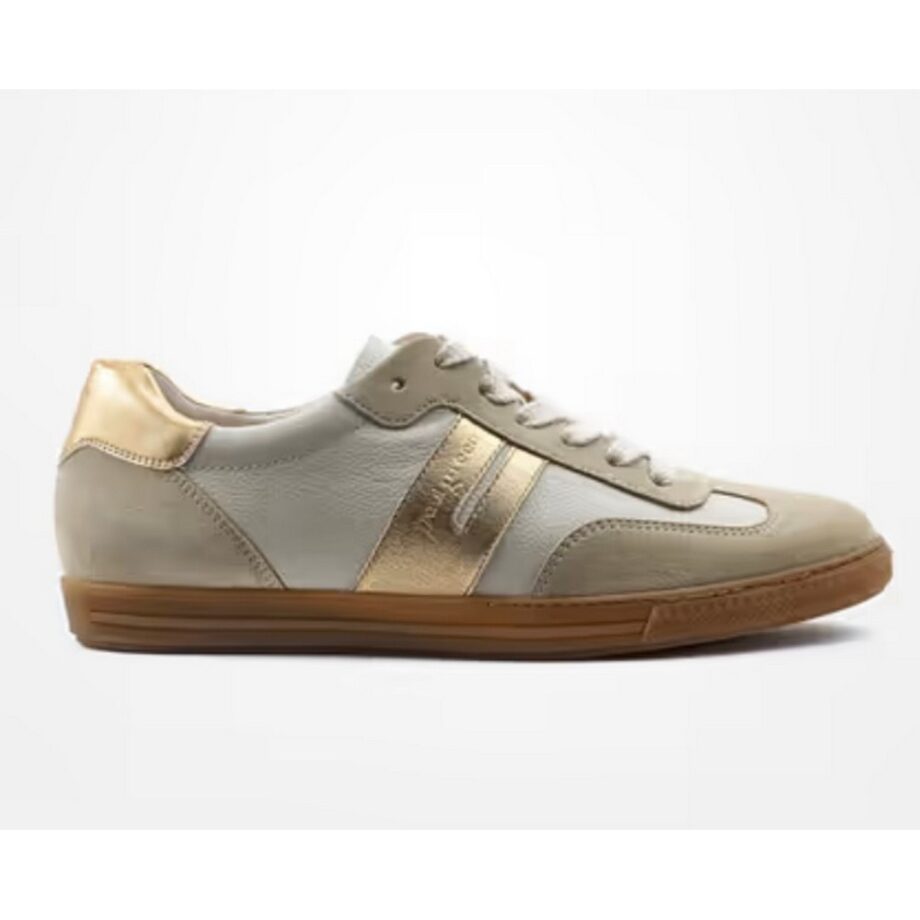 Paul Green 5350-095 Retro Sneaker in Jeanslook beige gold