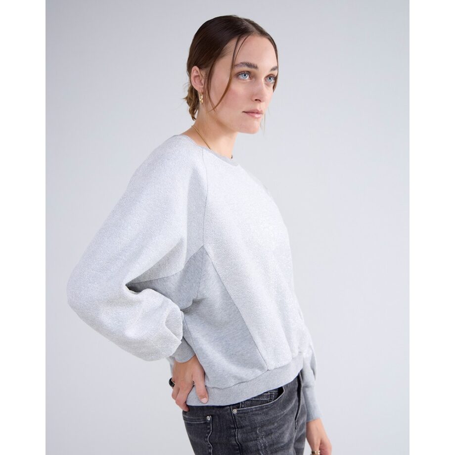 Summum 3S5054 Sweatshirt in Metallicoptic grau silber