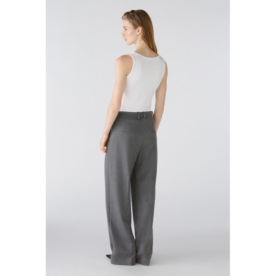 Oui 88775 Hose Nadelstreifenhose grey