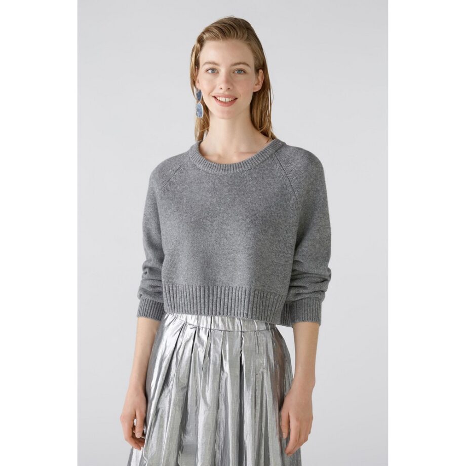 Oui 89949  Pullover grey grau