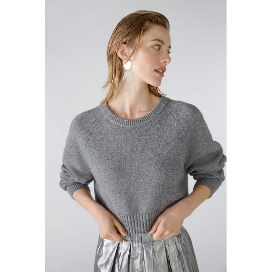 Oui 89949  Pullover grey grau