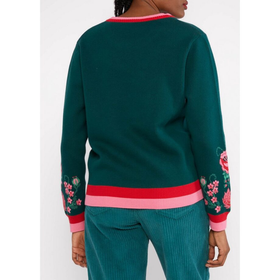 Blutsgeschwister 001243-240-1189 Pullover  Strickpullover Cosy Storyteller roses are red