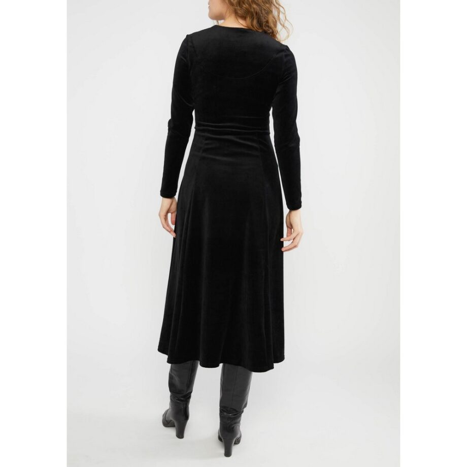 Blutsgeschwister 001243-430-1283 Midikleid Velvet Glamour Heart fairytale of the crane black