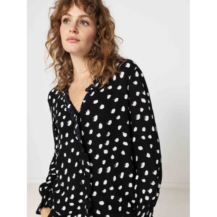 Zilch 42RAC15.056P Bluse BLOUSE FANCY polkadot black