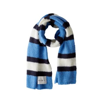 Oui Schal Wollschal 89967 blue white