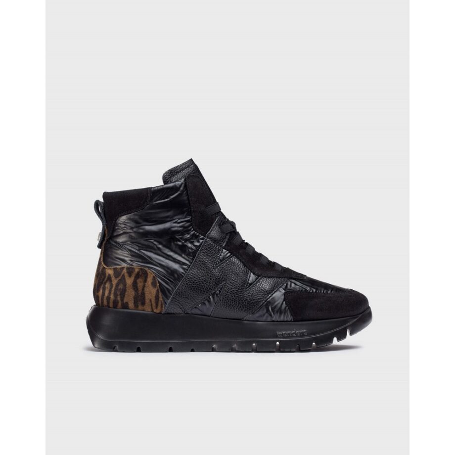 Wonders A-2471 High Sneaker ENGLAND schwarz leo black