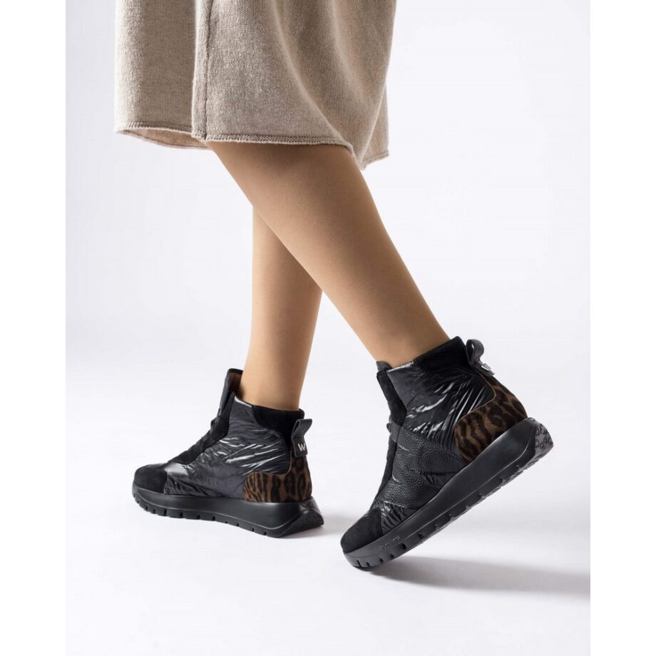 Wonders A-2471 High Sneaker ENGLAND schwarz leo black