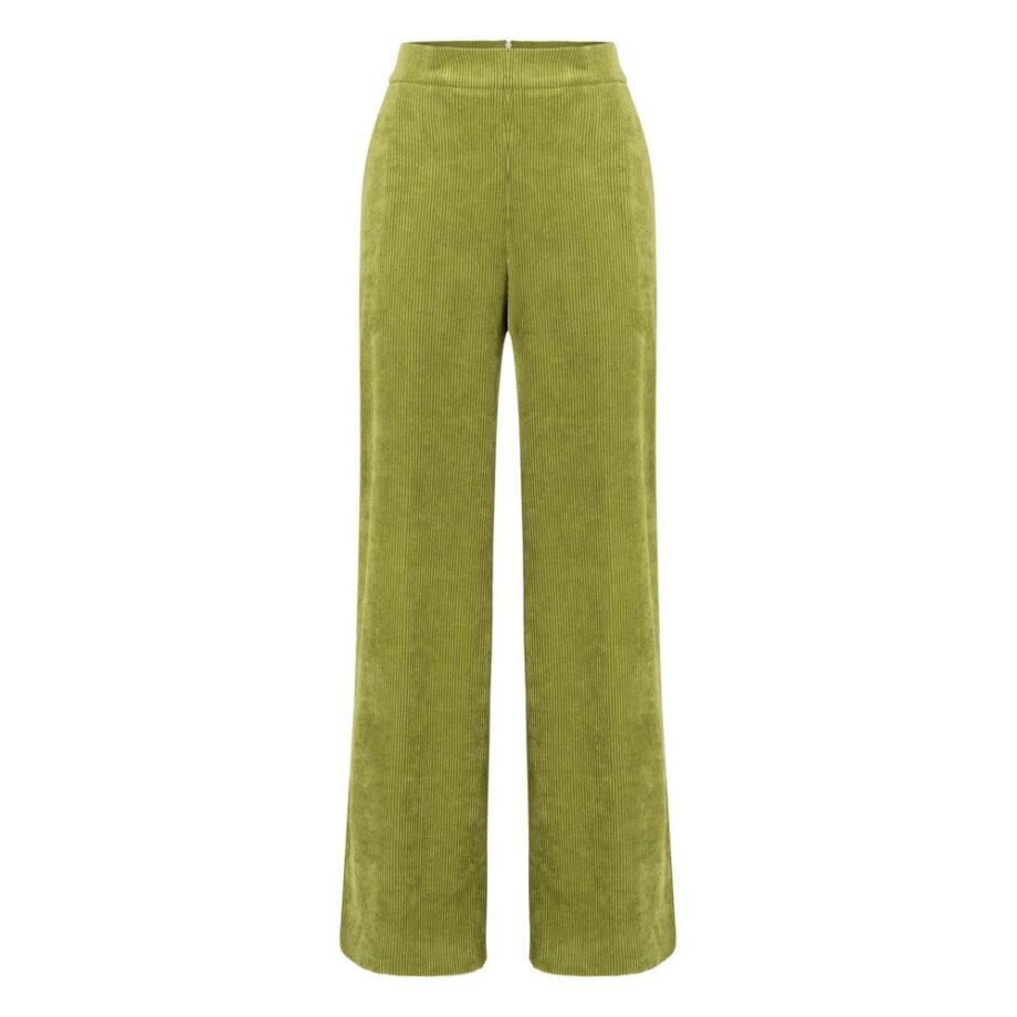 Ana Alcazar 050825 Hose Cordhose Saskea grün