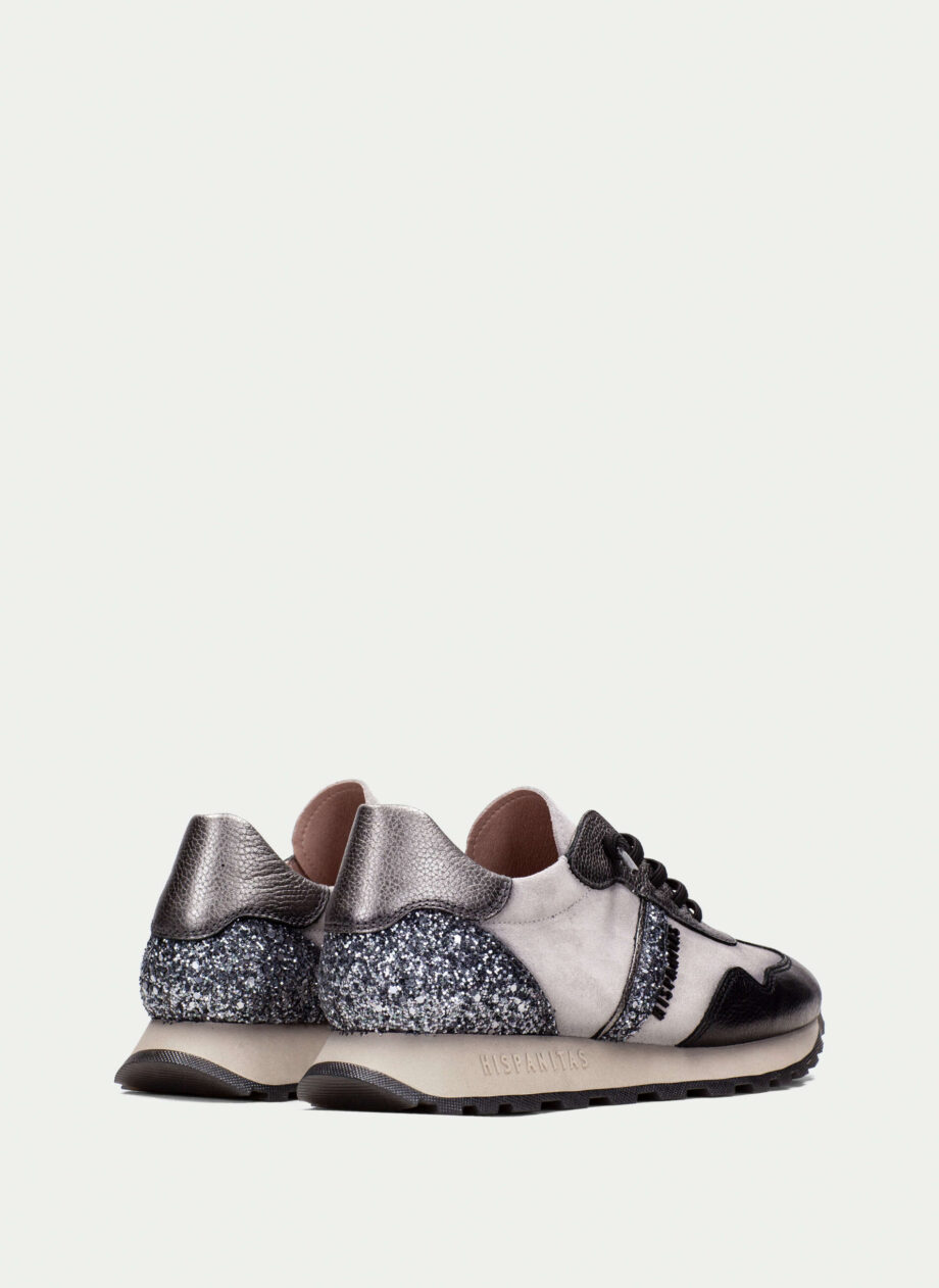 Hispanitas CHI243689 Sneaker Loira Schwarz-Grau-Glitter grau multi