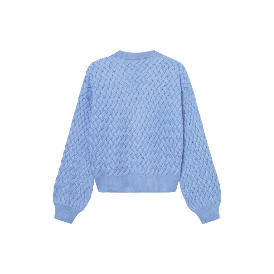 Mademoiselle Yeye 42308 Cardigan aus flauschigem Grobstrick Heavenly Cardigan cornflower blue