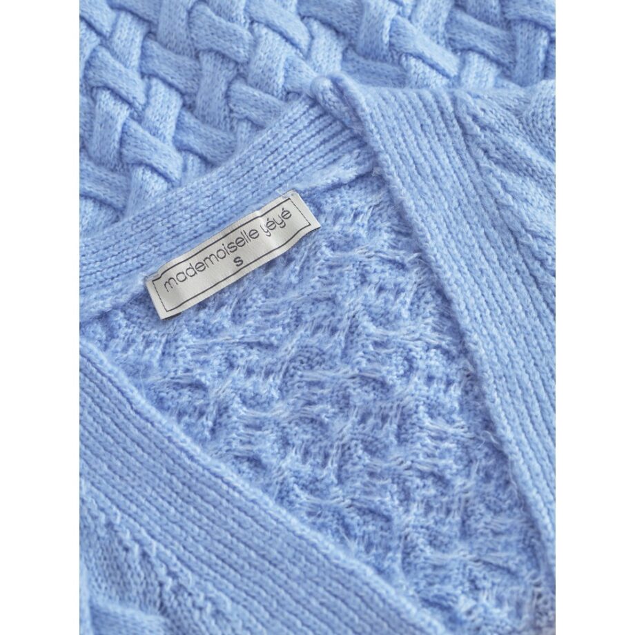 Mademoiselle Yeye 42308 Cardigan aus flauschigem Grobstrick Heavenly Cardigan cornflower blue