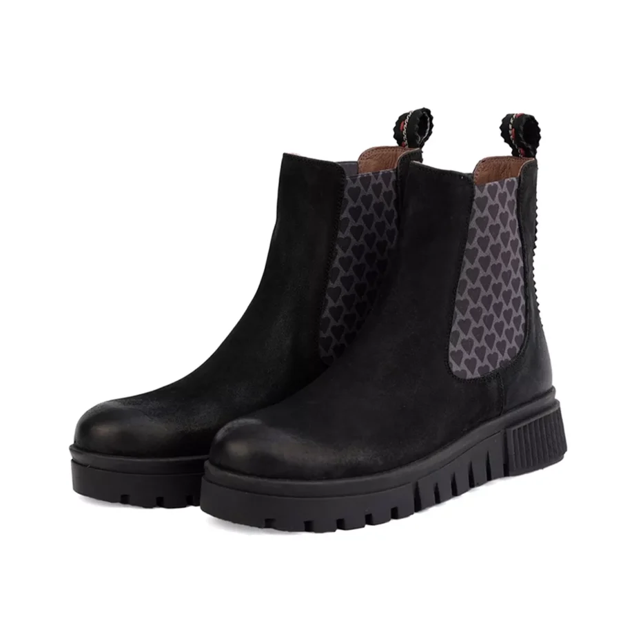 Crickit NAELLE Stiefelette Chelsea Boot schwarz grau