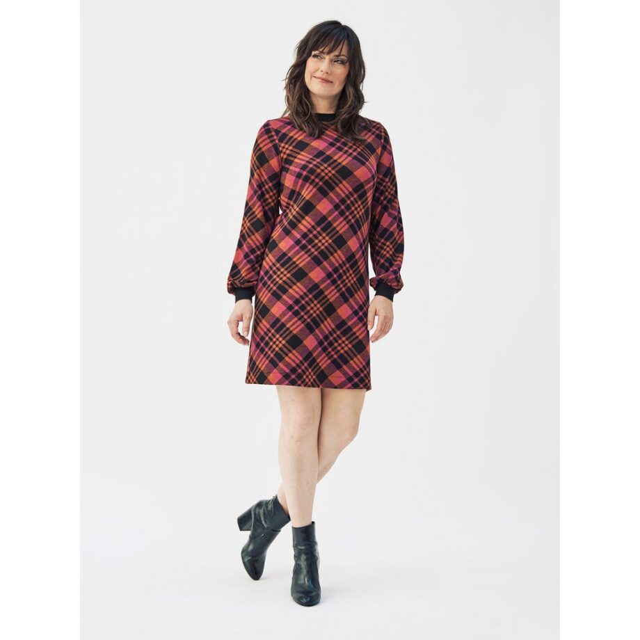 Mademoiselle Yeye 42109 A-Linien Kleid aus Strick Jacquard Laid-back Chic Dress