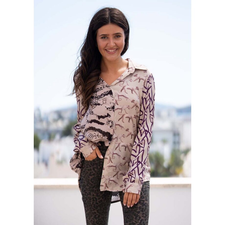 Miss Goodlife MG9624 Bluse Blouse Zebra Hearts multi