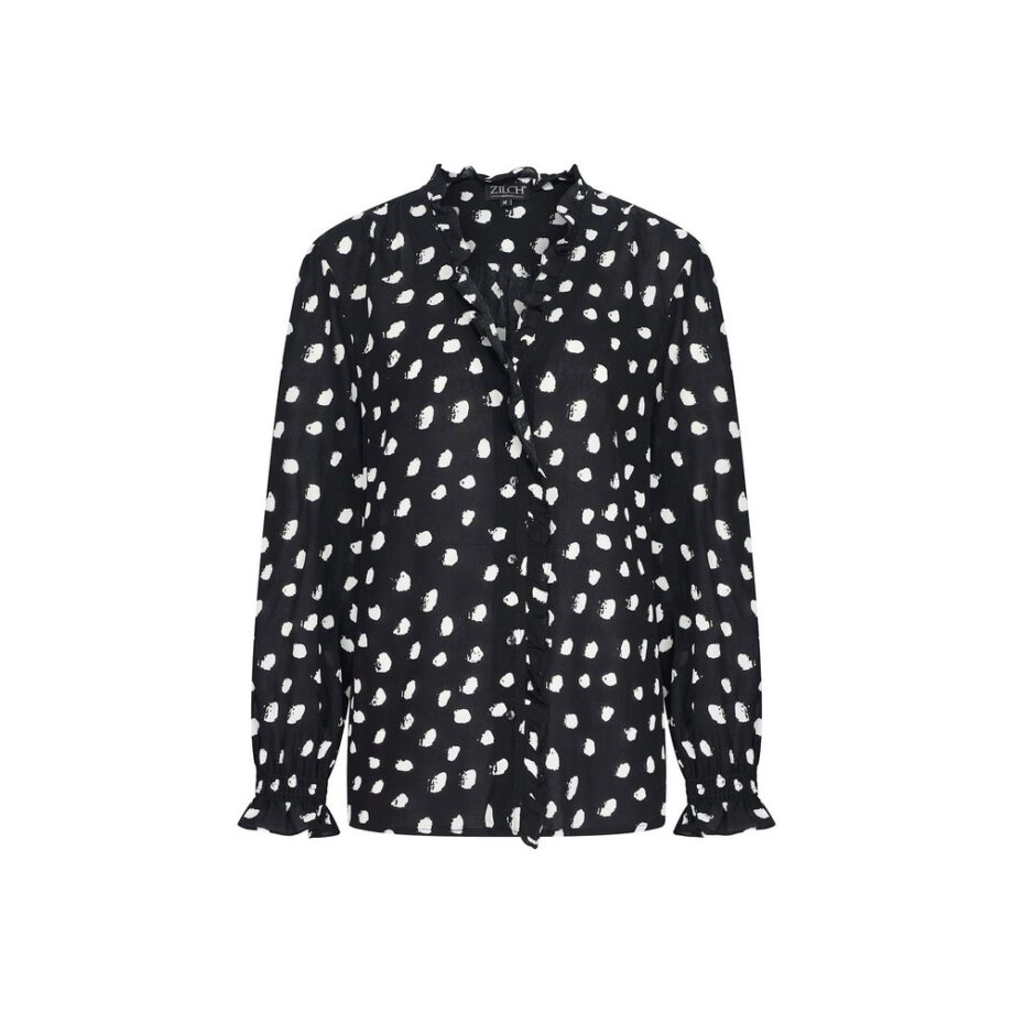 Zilch 42RAC15.056P Bluse BLOUSE FANCY polkadot black