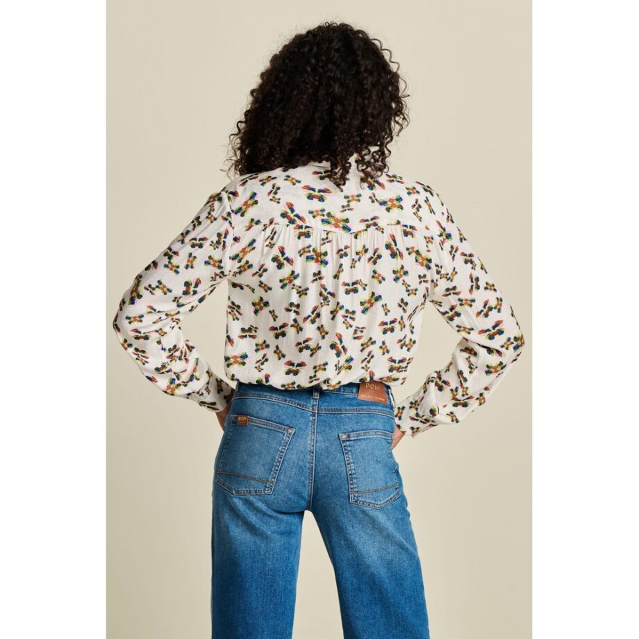 Pom Amsterdam SP7929 Bluse BLOUSE - Milly Butterfly Ecru