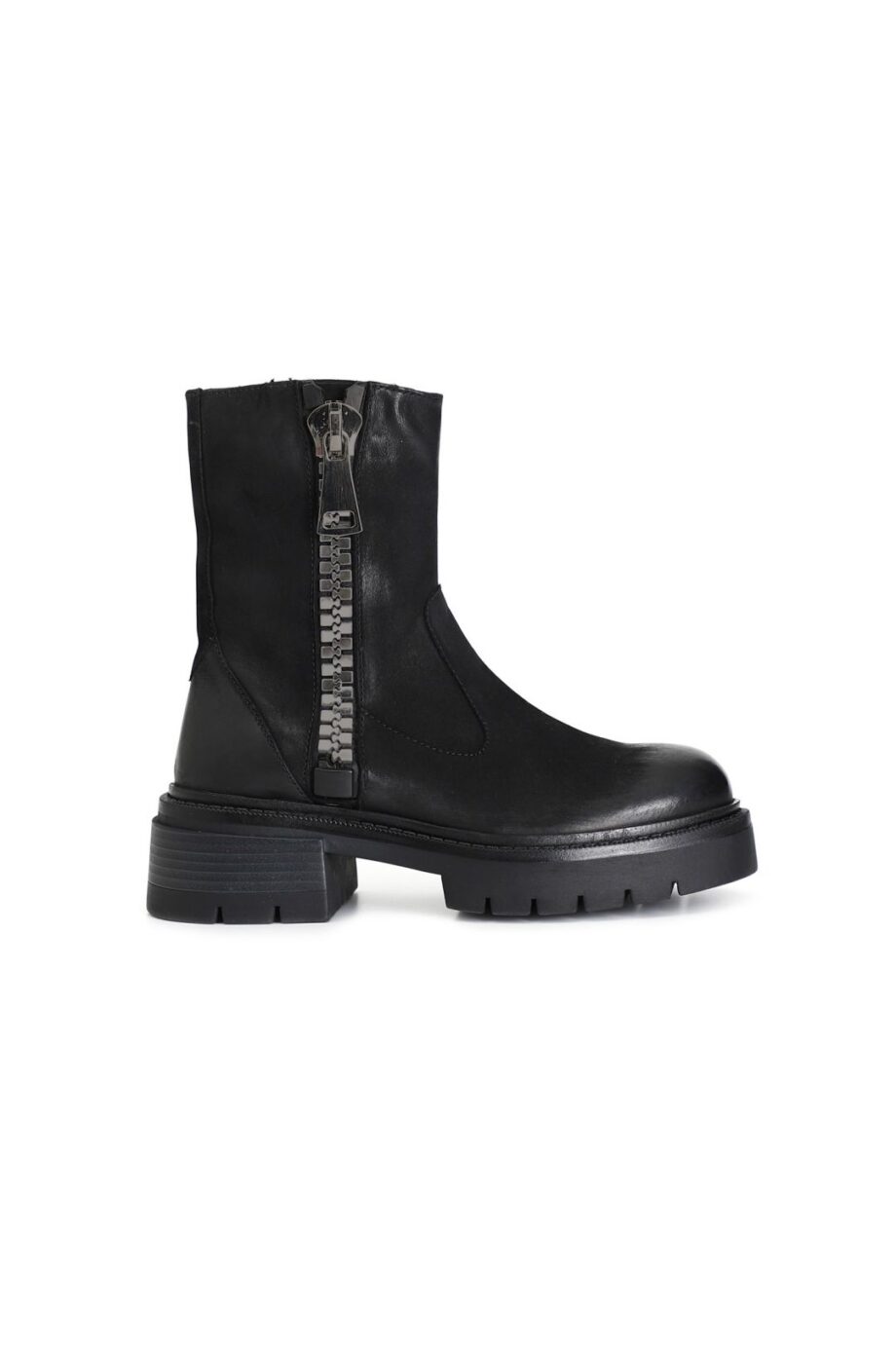 CAFèNOIR C1FB7001 Stiefelette schwarz mit Maxi-Reißverschluss