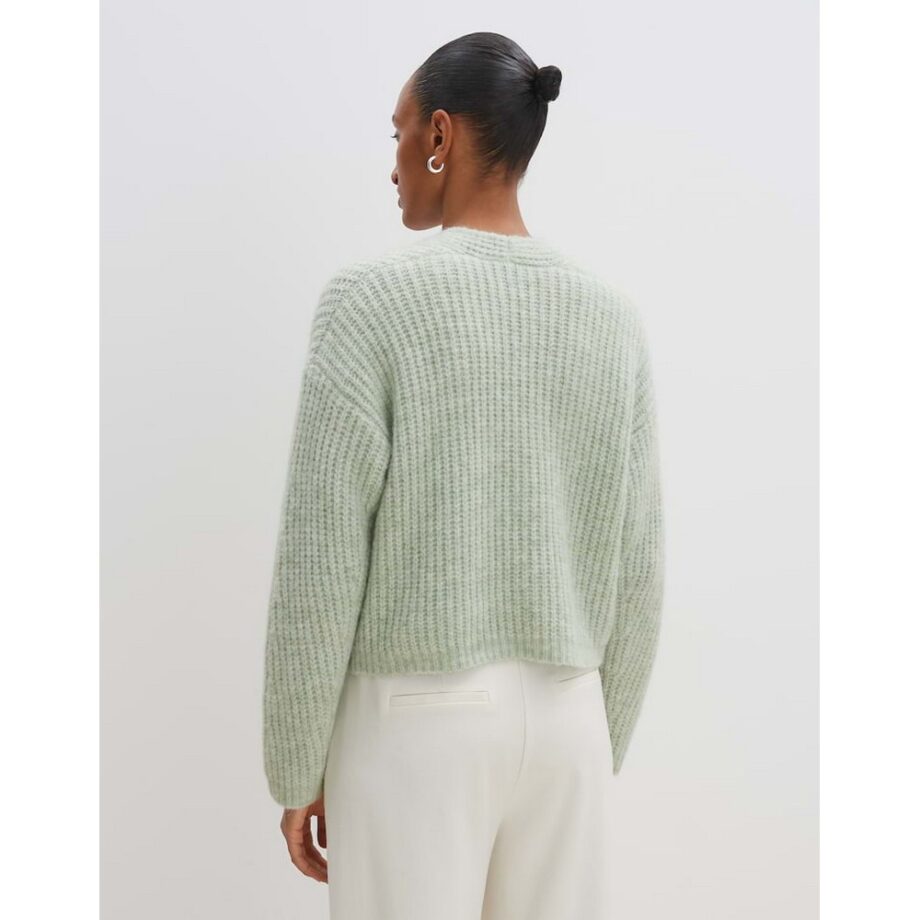 Someday grobe Strickjacke TRIYA Regular mit Wolle pale jade