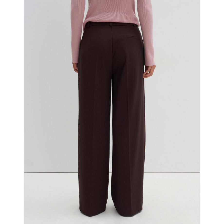 Someday Hose klassische Anzughose CATSBY Wide aus Viskose Mix plum