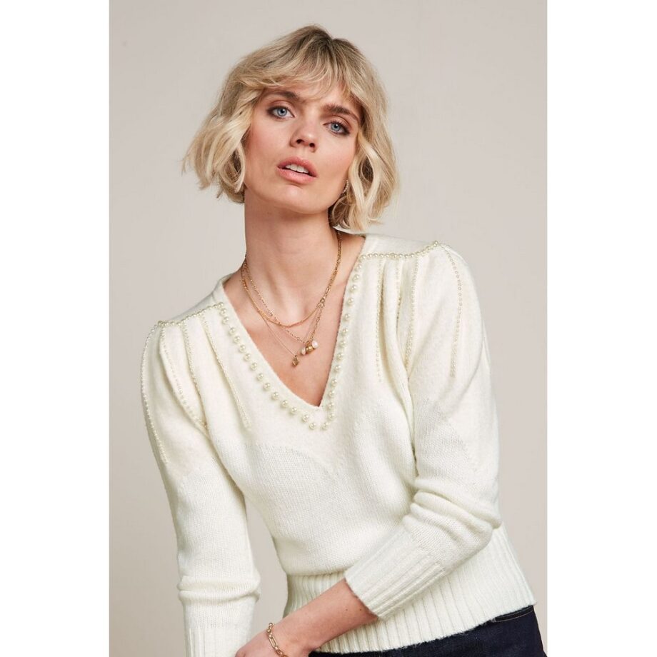 King Louie 09162 Pullover Alex Knit Top Eighties cream