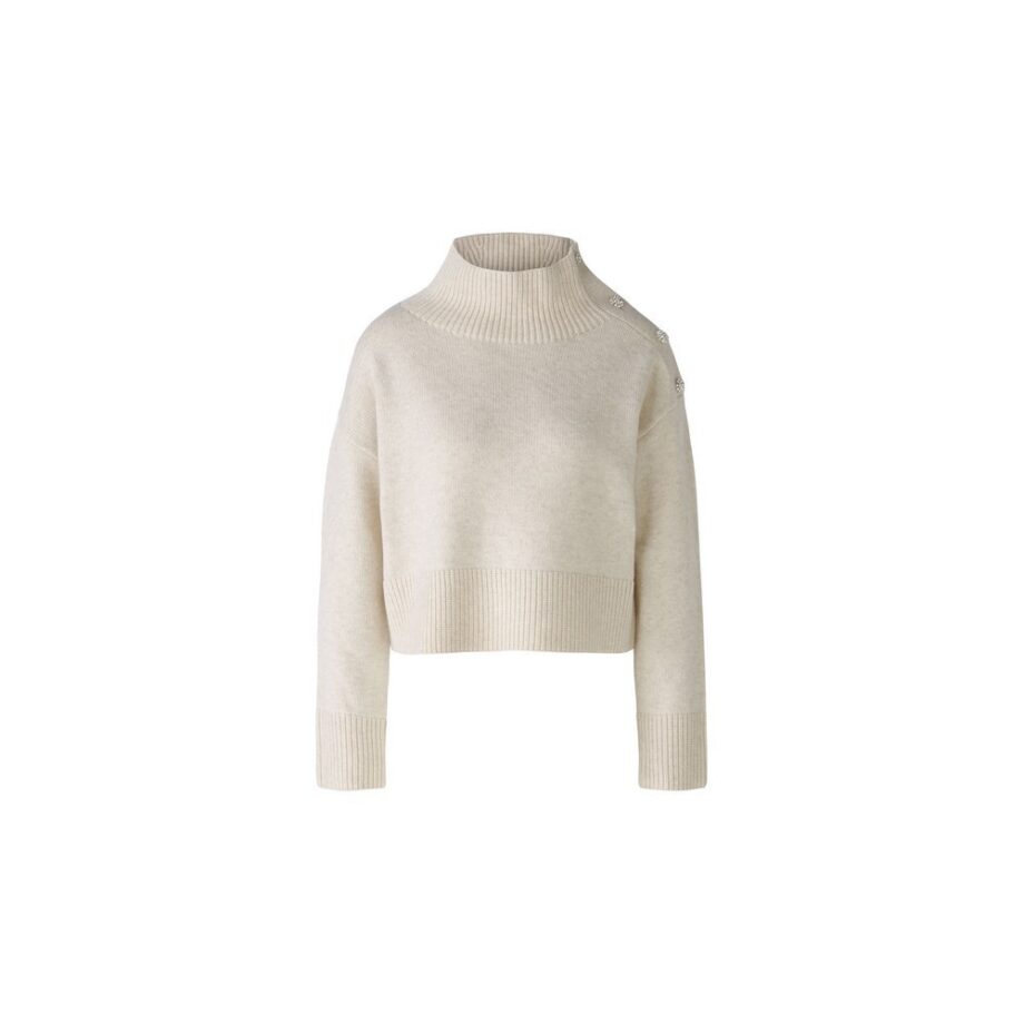 Oui 89178 Pullover mit Schmuckknöpfen