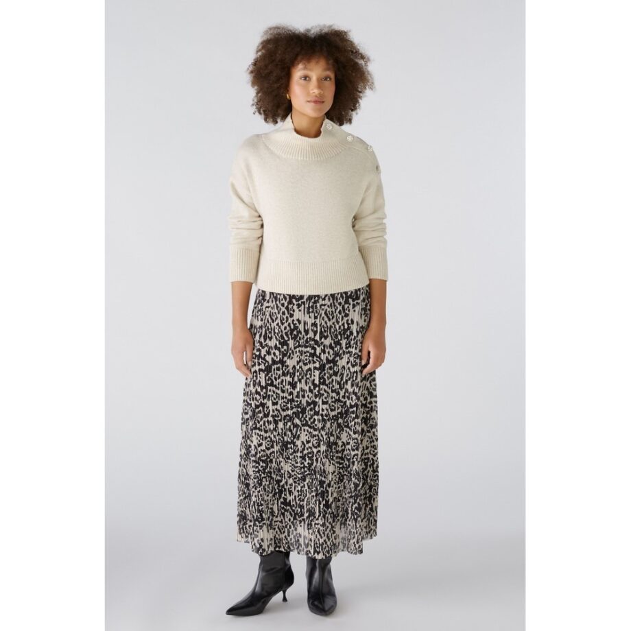 Oui 89178 Pullover mit Schmuckknöpfen