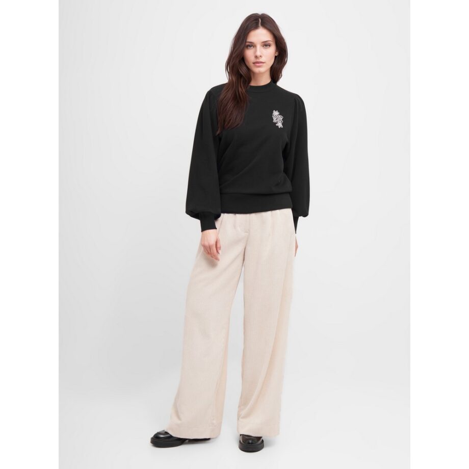 Mademoiselle Yeye G42233 Sweatshirt mit Brustprint aus Bio-Baumwolle Book Babe GOTS Sweater