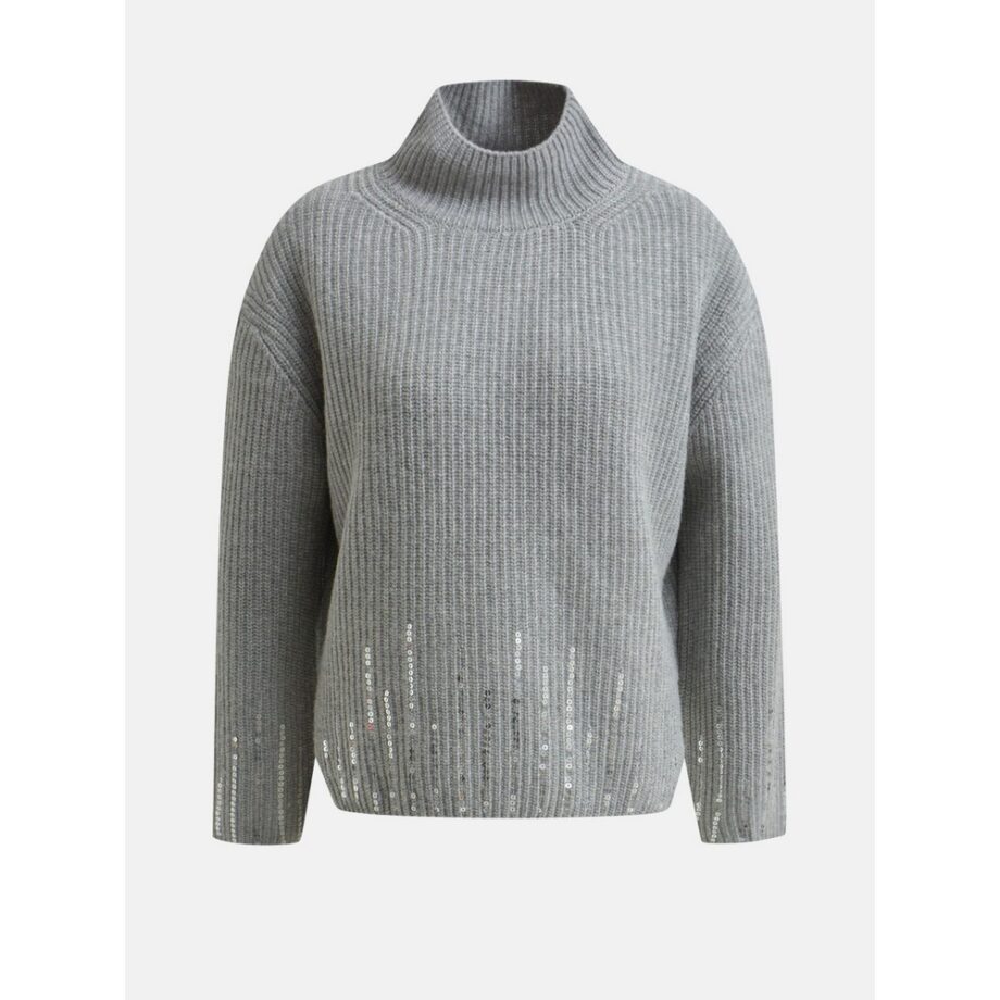 SMITH & SOUL 1024-1029 Pullover mit Pailletten grau