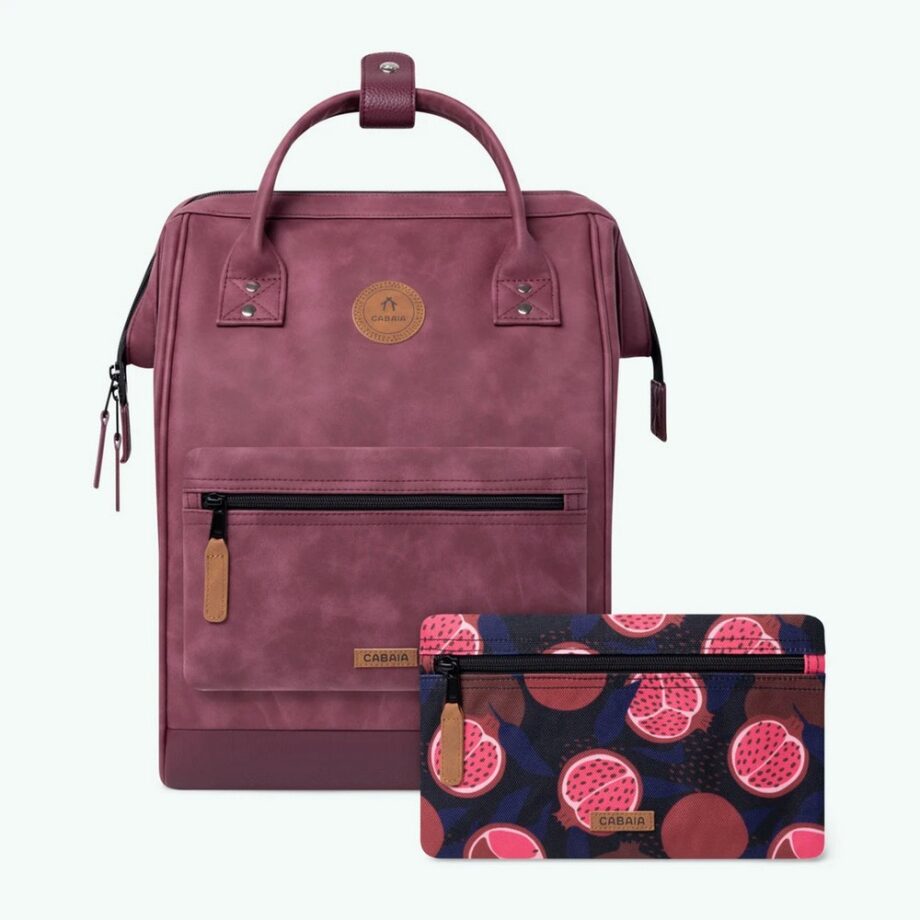 Cabaia mittelgroßer Rucksack Backpack DELHI bordeaux rot