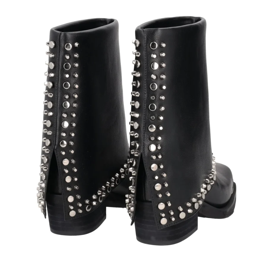 Tosca Blu Stiefelette mit Umschlag BLACK LEATHER ANKLE BOOT NORTHSTAR