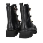 Tosca Blu Stiefelette Biker Boots BLACK SHASTA LEATHER ANKLE BOOT WITH GOLDEN ACCESSORY