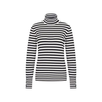 Zilch 42BAS10.139P Top High Neck Rollkragenpullover Two Tone Black