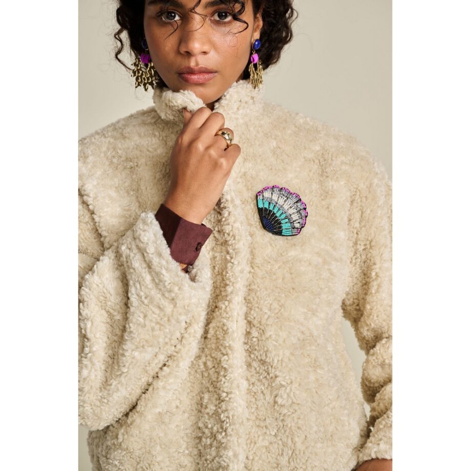 Pom Amsterdam SP8013 Felljacke JACKET - Teddy Ecru